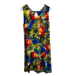 Jams World Fruit Cherry Hawaiian Floral Sundress Tropical Beach Resort Medium i7